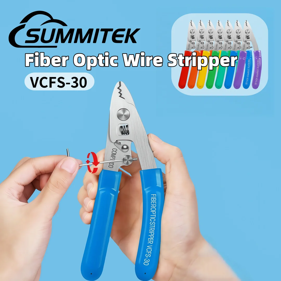 

SUMMITTEK VCFS-30 Three-port Fiber Optical Stripper Pliers Wire Strippers for FTTH Tools Optic Stripping Plier