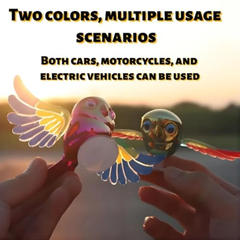 1/2Pcs Bird Car Dashboard Decorations Car Interior Motorcycle Ornaments ,Car Decor,Fun Car Accessories 5.7 X 3.1 Inch