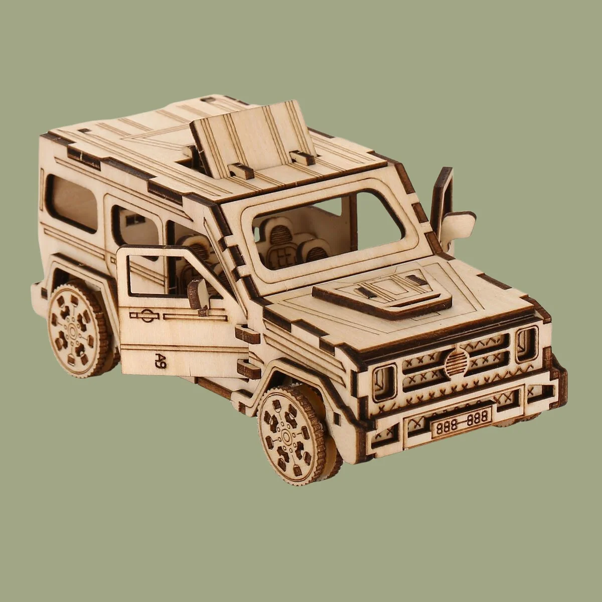 Quebra-cabeça 3d diy brinquedo de madeira modelo de montagem de veículo off-road adulto aniversário dia das bruxas presente de natal