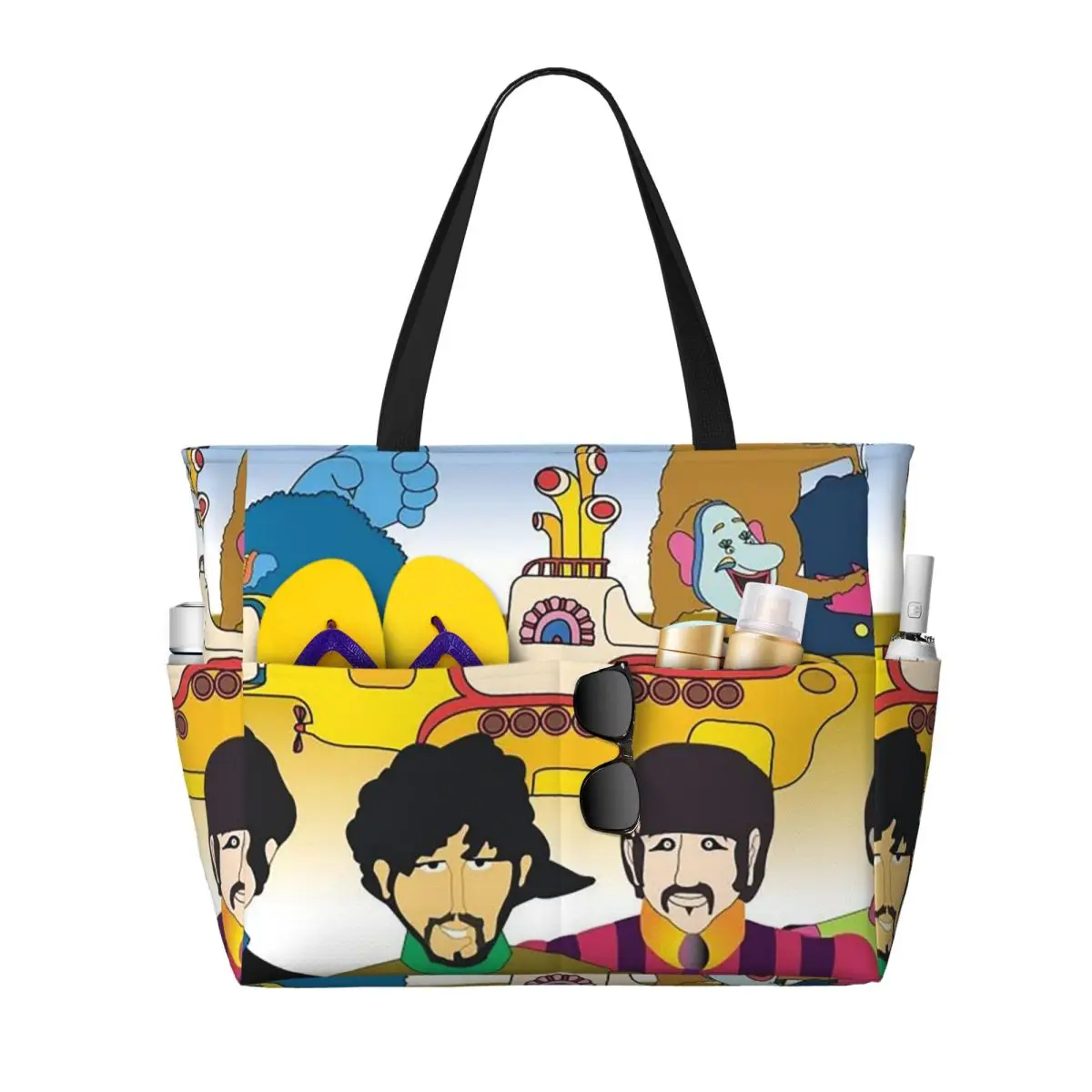 Beatle Submarine Beach Tote Bag Sport Gym Yoga Duffle Large Tote Bag Women Travel Bag Fitness bag