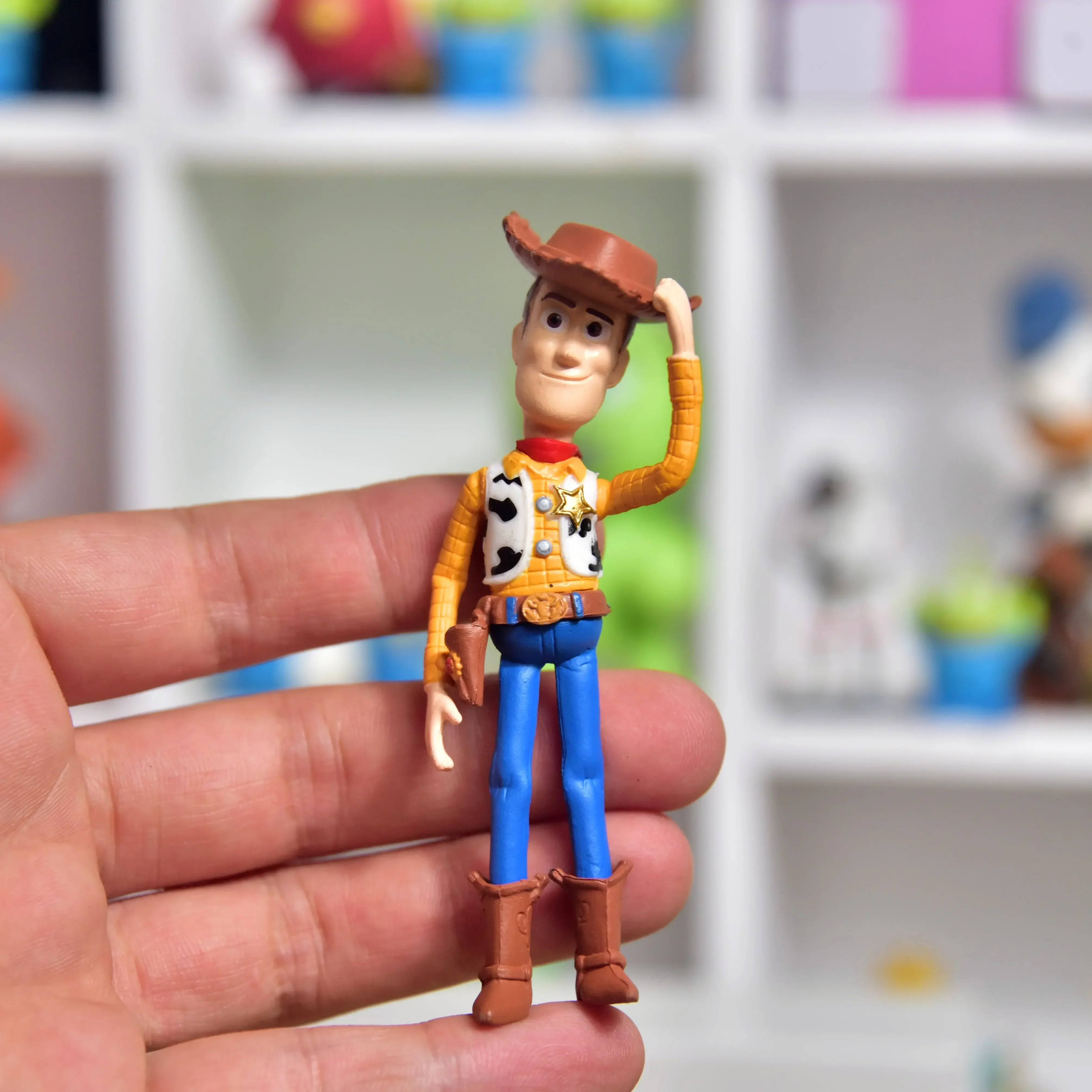 5-9cm 4 pz/lotto Disney Toy Story Buzz Lightyear Woody Rex figure PVC statue collection modello decorazione della casa bambino giocattolo regalo per bambini