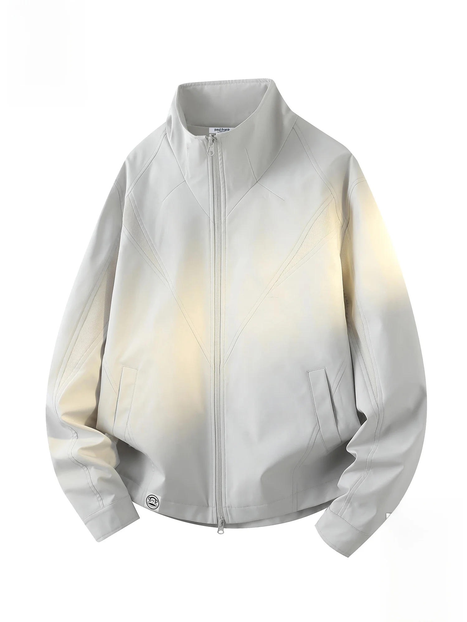 

Мужская весенняя куртка-бомбер свободного кроя с деконструированным воротником-стойкой, повседневная верхняя одежда из полиэстера