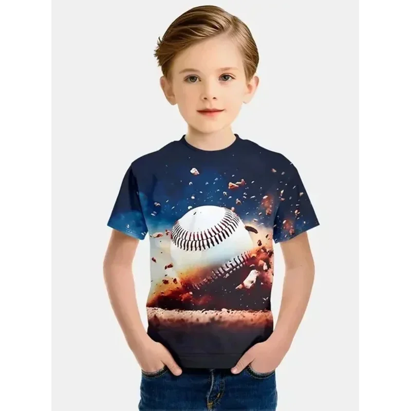 

XT8T-Shirt for a Boy 3D Print Gamepad Doodle Boy's T-Shirts Casual Round Neck Short Sleeves Tops Kids Summer Children'sXT6@!