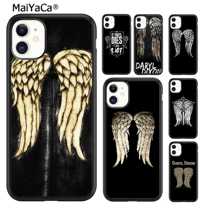 MaiYaCa The Walking Dead Daryl Dixon Wings Crossbow Etui na telefon do iPhone 16 15 SE2020 6 7 8 plus 11 12 mini 13 14 pro max