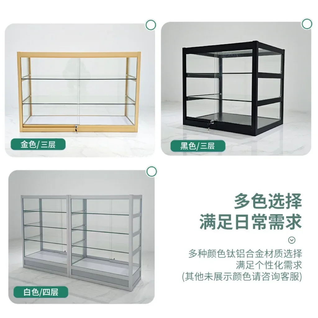 Commercial glass display cabinet Counter jewelry cabinet Hardware accessories mold Antique small ornament =display cabinet