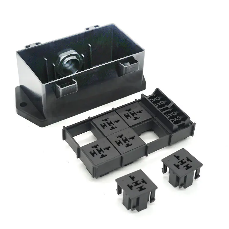 Automobile 6-way waterproof fuse box spotlight modified multi-way fuse box
