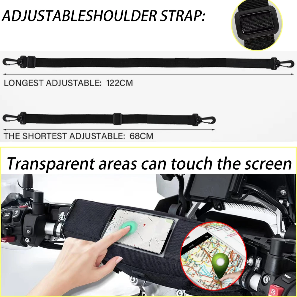 For Kawasaki VERSYS VERSYS1000LT VERSTS650 Motorcycle accessory  Waterproof And Dustproof Handlebar Storage Bag  navigation bag