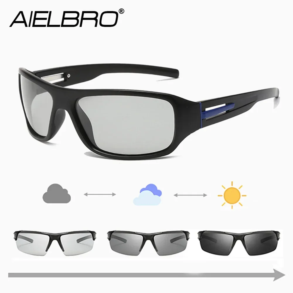 

AIELBRO Sunglasses for Men Cycling Glasses 2022 Photochromic Glasses Sports Lenses Men's Sunglasses Cycling Glasses Man