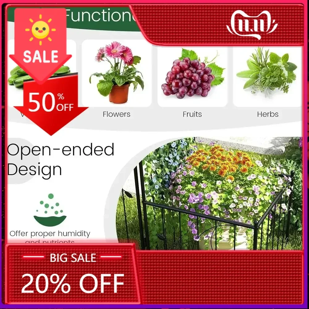 

Бестселлер87: Металлическая садовая арка с воротами и кашпо – Прочная пергола-шпалера для вьющихся растений, идеально подходит для свадеб на открытом воздухе