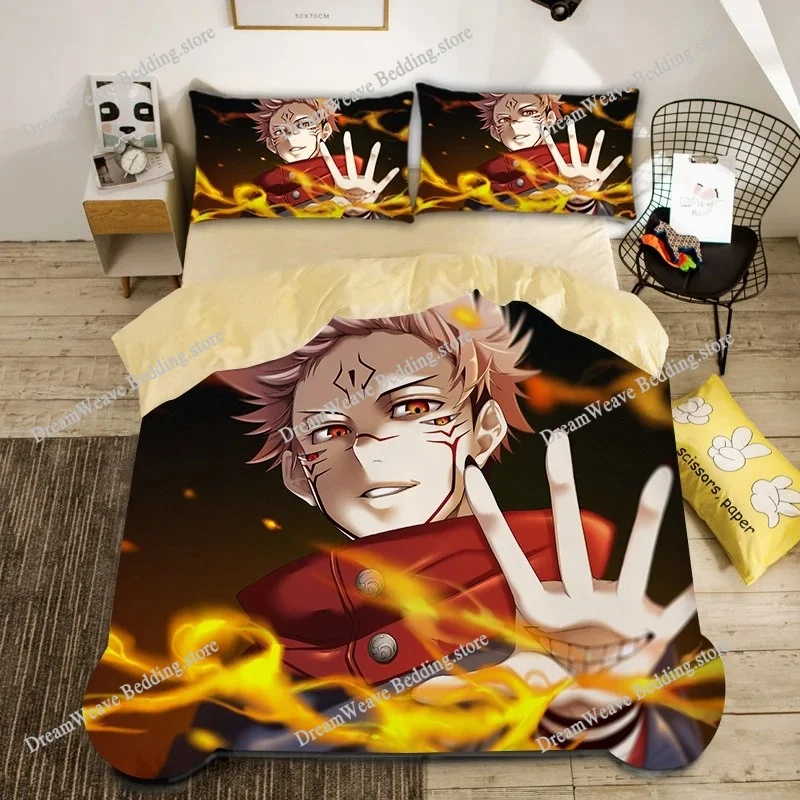 

Jujutsu Kaisen Bedding Set Japan Famous Anime Duvet Cover Sets Comforter Bed Linen Twin Queen King Single Size Dropshipping Gift