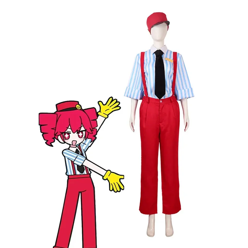 

Anime Kasane Teto Cosplay Costume Virtual Singer Uniform Sets Mesmerizer Teto's Headgear Virtual Anchor Stage Costume