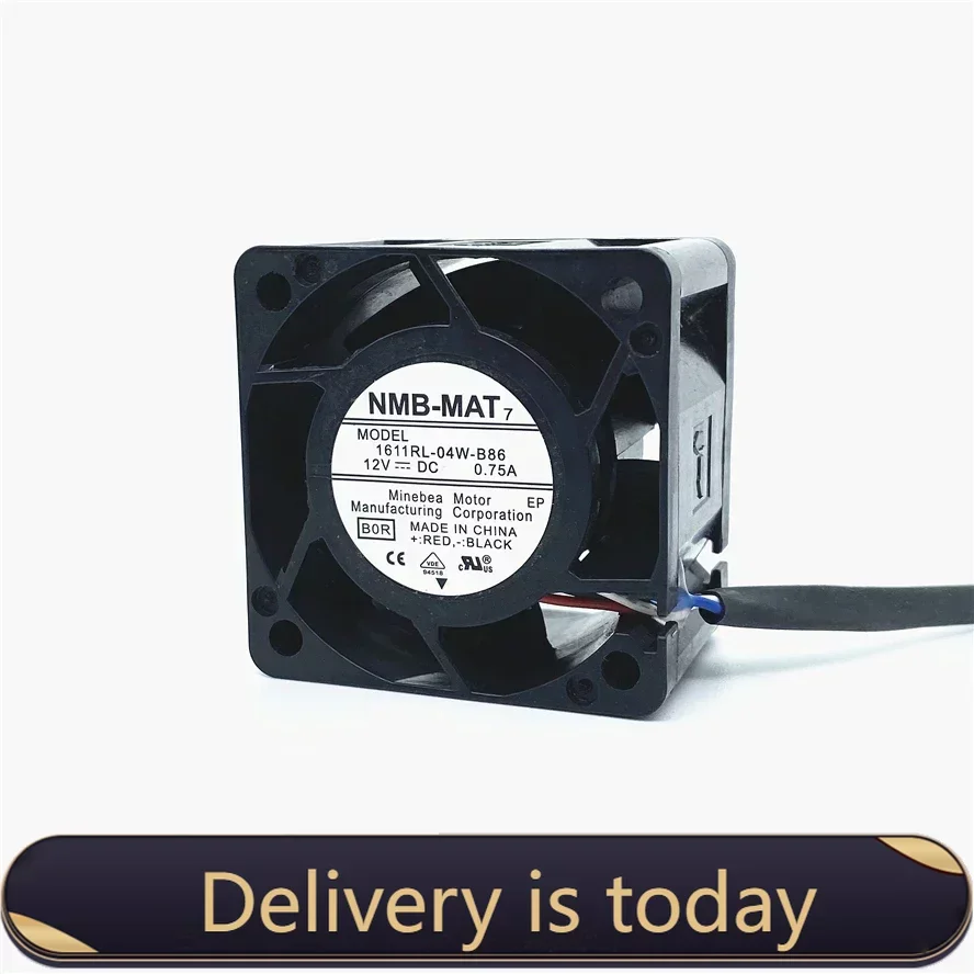 

New NMB-MAT 12V 0.75A 1611RL-04W-B86 4028 40MM 4CM 40x40x28 mm Server Fan 14500RPM 1U 2U Big Power Cooling Fan 4pin