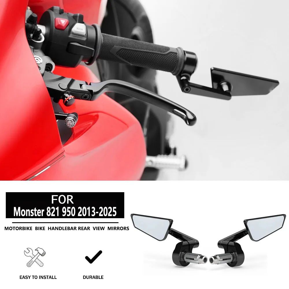 

Motorcycle Rearview Mirror Motorcycle Accessories CNC Universal Handle Rearview Mirror Suitable For Ducati Monster 821 950