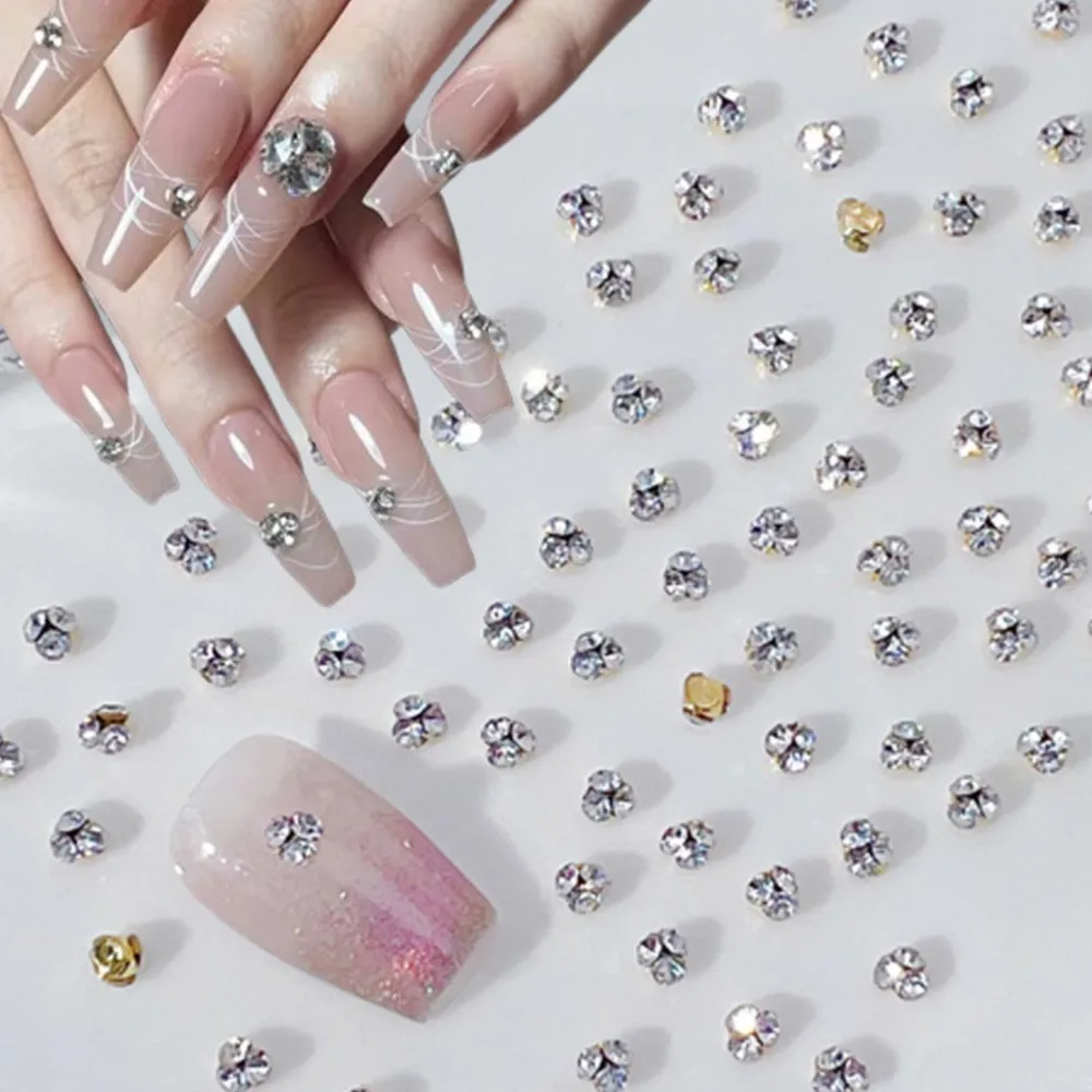 10 pçs 3d k9 pilha brilhante diamante prego strass SS6-SS28 luxo cristal diamantes transparente encantos jóias decoração da arte do prego