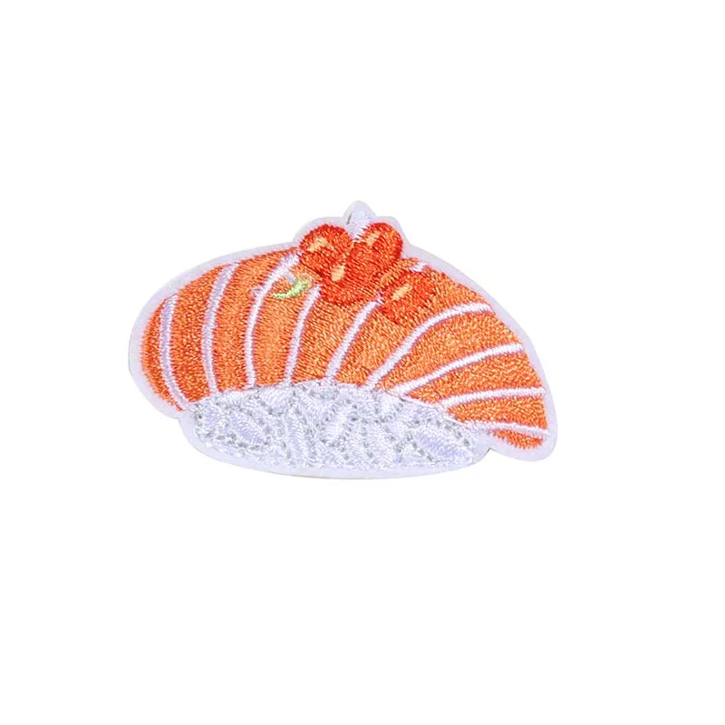 Japanese Three Striped Fish Sushi Size: 5 * 3.3CM Iron On Patches Stickers Iron On Embroidered Patch Jacket Badge Appliques