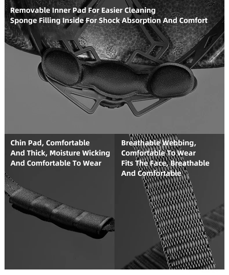 Rockbros Fahrrad helm Brille Männer Frauen integral geformte MTB Fahrrad helm leichte Mountainbike Helm Rücklichter – Detail 19