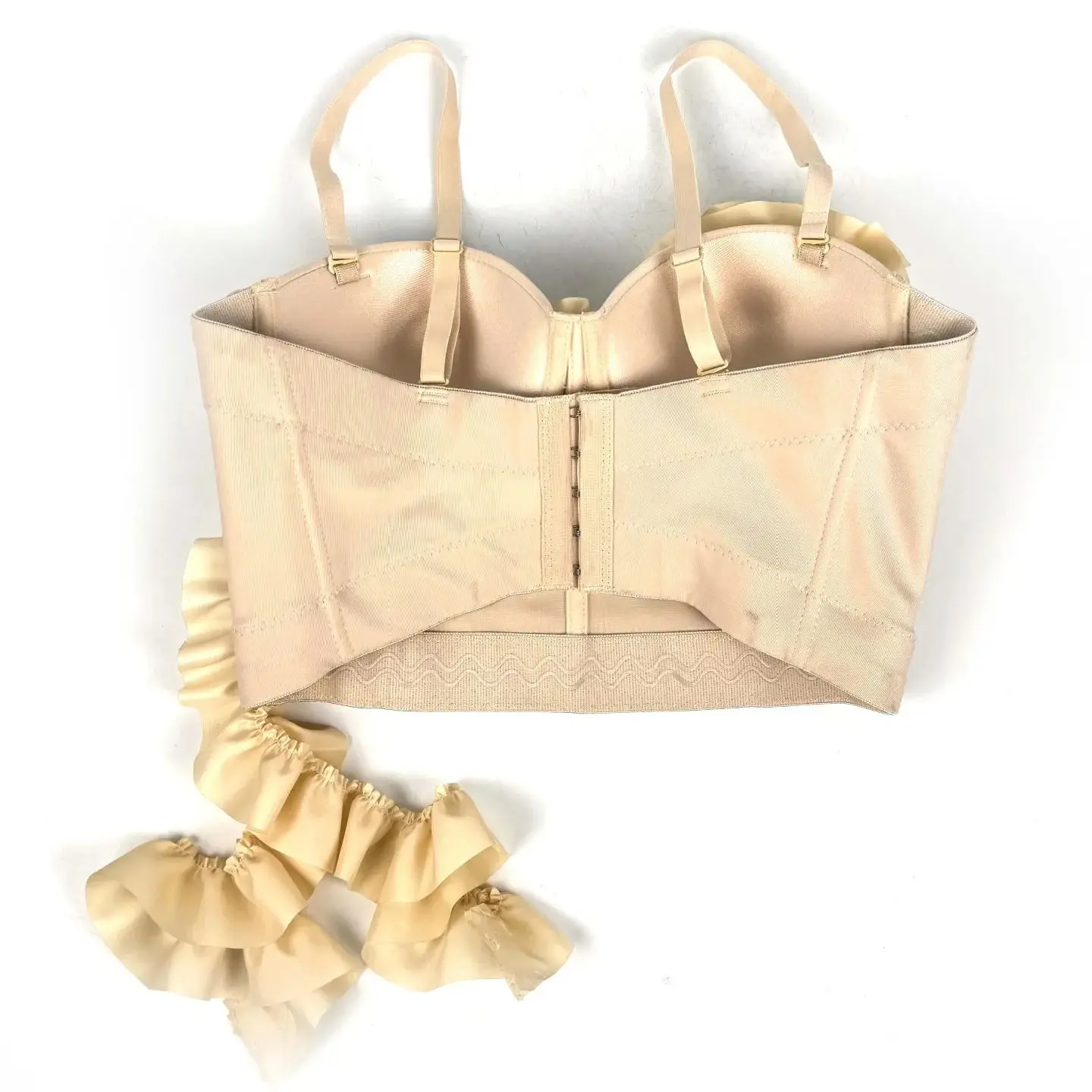 Summer European And American Floral Tassel Fishbone Corset For Women French Handmade Beaded Spicy Girl Battle Dress Inner Top