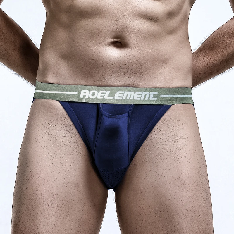 4PCSGun-bullet split underpants, venous men's triangle pants, breathable U-shaped protruding