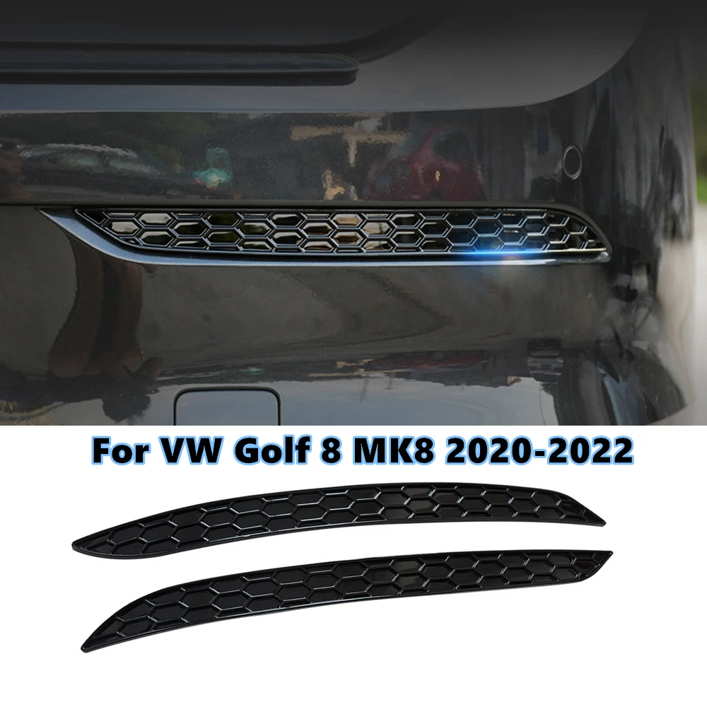 Honeycomb Style Rear Bumper Fog Light Lamp Cover Trims for VW Golf 8 MK8 2020 20212022 Auto Accessories