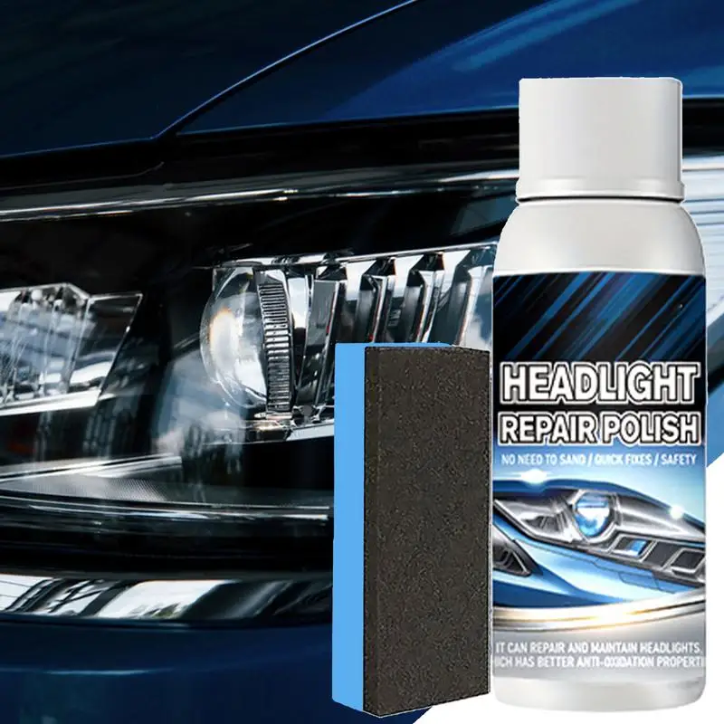 Car Headlight Repair Fluid Car Headlight Lens Scratch Repair Polish Liquid Increases Transparency Headlight Restorer For