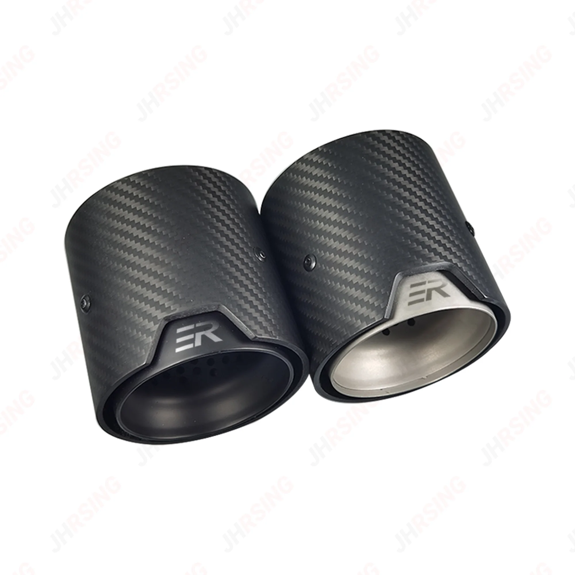 1pcs Upgrade Car accessories Carbon Fiber Exhaust Tips Modify for BMW M2 M3 M4 M135i M235i M140i M240i M335i M340i M435i ER Logo