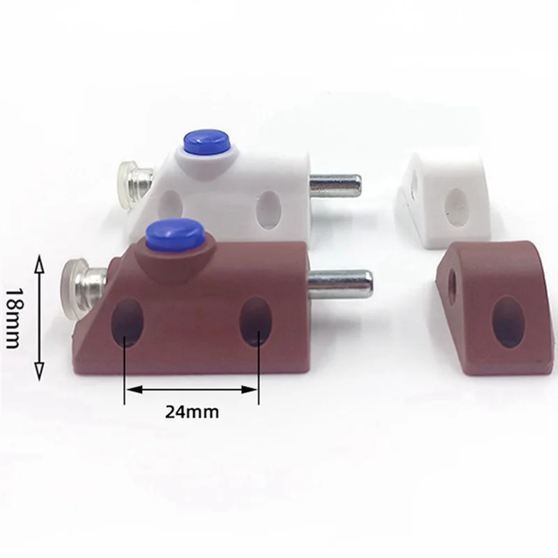 Loquet à ressort de verrouillage à boulon d'armoire multifonctionnel ABLU-20Pcs pour portes, quincaillerie de meubles