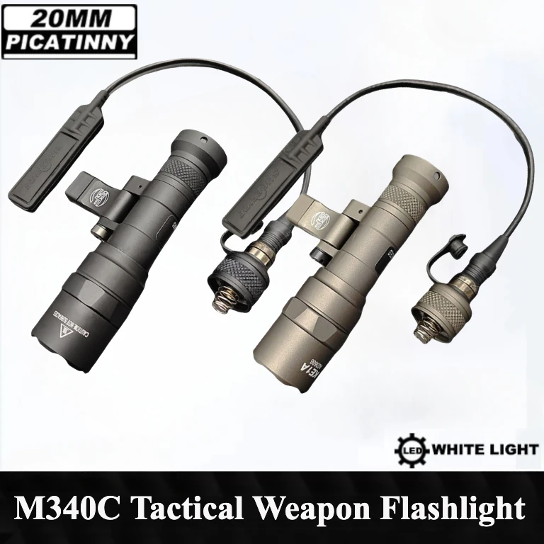 

Tactical M300A/M300B/M340C DF M640 SF LED Flashlight 20mm Picatinny Rail M LOK Mount Airsoft Scout Light for Outdoor Hunting