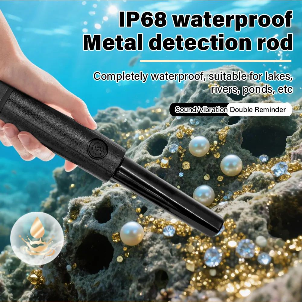 Hot sell  Metal Detector Handheld Detector Precise location treasure search pointer Adjustable LED Lights IP68 Fully waterproof