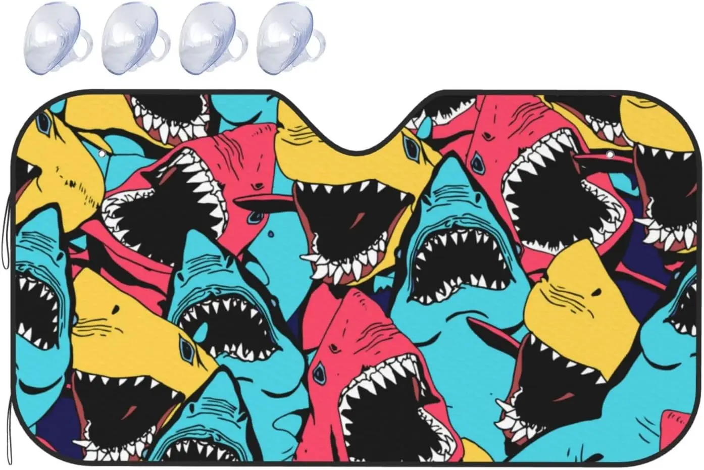 

Лобовое стекло Sun Sha Folding Auto Sunsha для автомобиля, грузовика, внедорожника, блоки УФ-лучей, солнцезащитный козырек, совместим с крутым забавным океаном