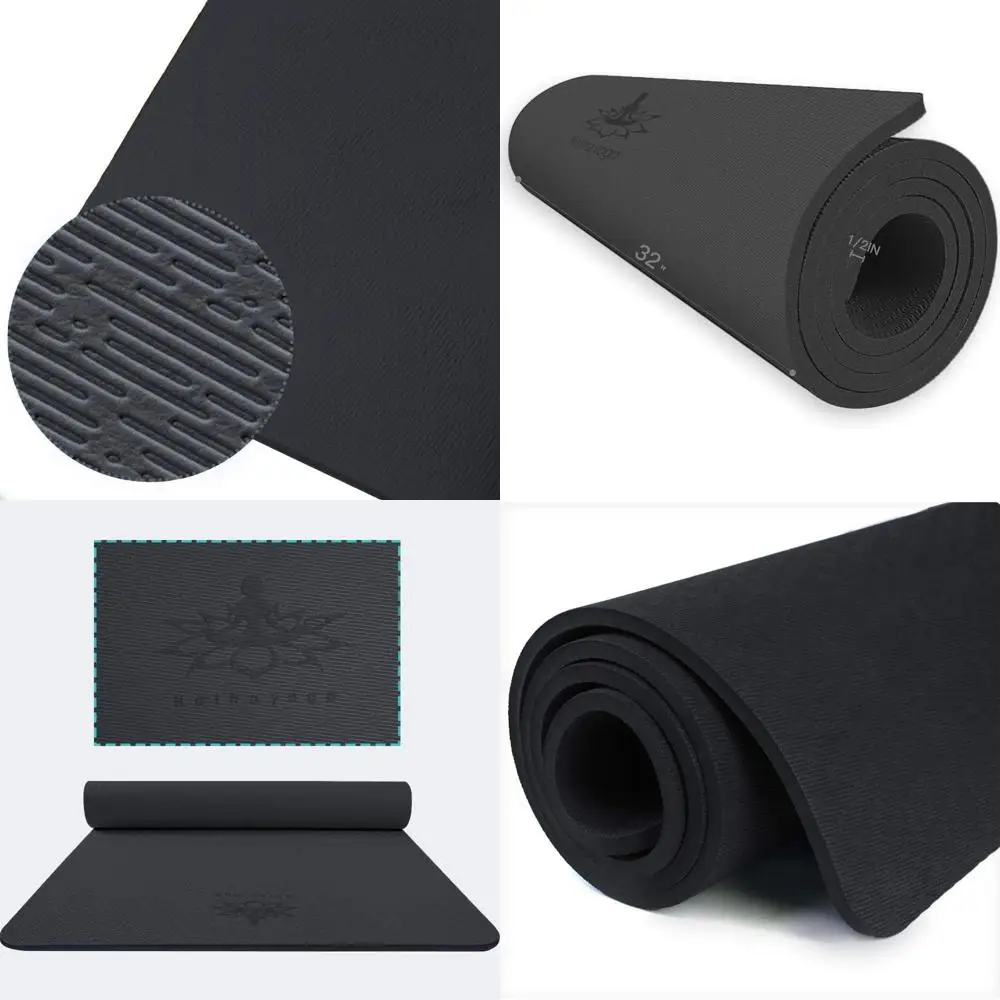 

Eco-Friendly 1/2 Thick TPE Yoga Mat, 72x32, SGS Certified, High Density Anti-Tear, Ideal for Home, Gym, Travel & Outdoor Use