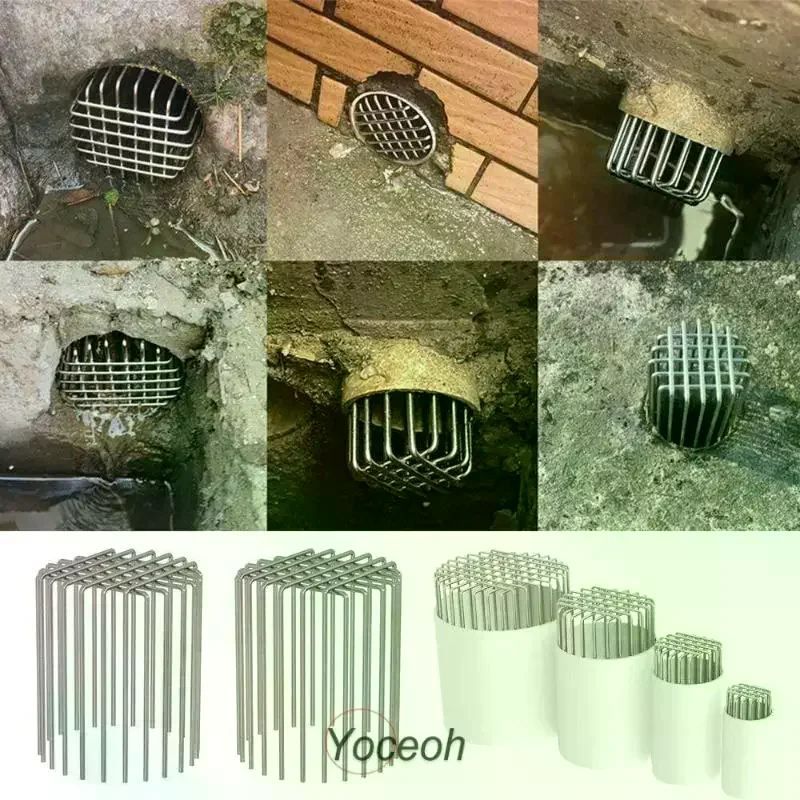 Balcony Drainage Cover, Round Anti-blocking Roof Floor Drain, Outdoor Large Displacement Stainless