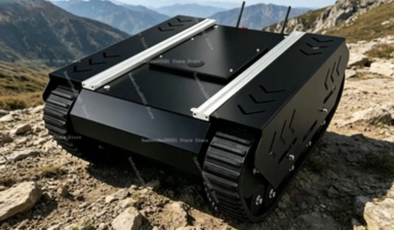 TR600 Mini Rubber Track Chassis Line Control Unmanned Vehicle ROS Development Platform Waterproof IP67 24V300W 48V500W