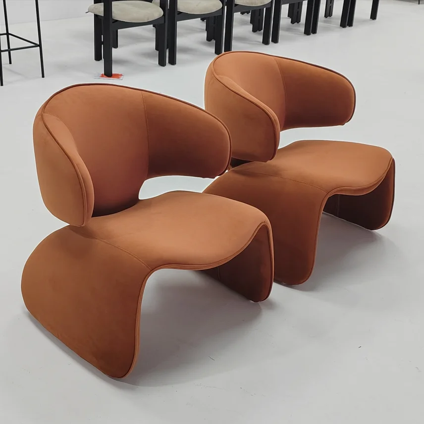 Modern Design Velvet Armchair Creative Leisure Sofa Chair Hotel Villa Living Room Chair Factory
