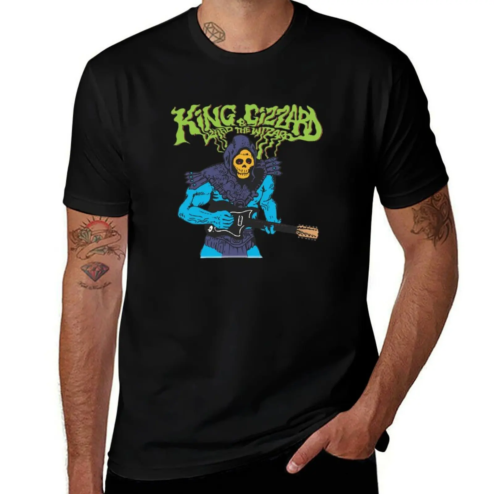 

humor merch Футболка из хлопка t man gizzard and funny t dark lizard wizard мужские рубашки для мягких рубашек рубашка casual king