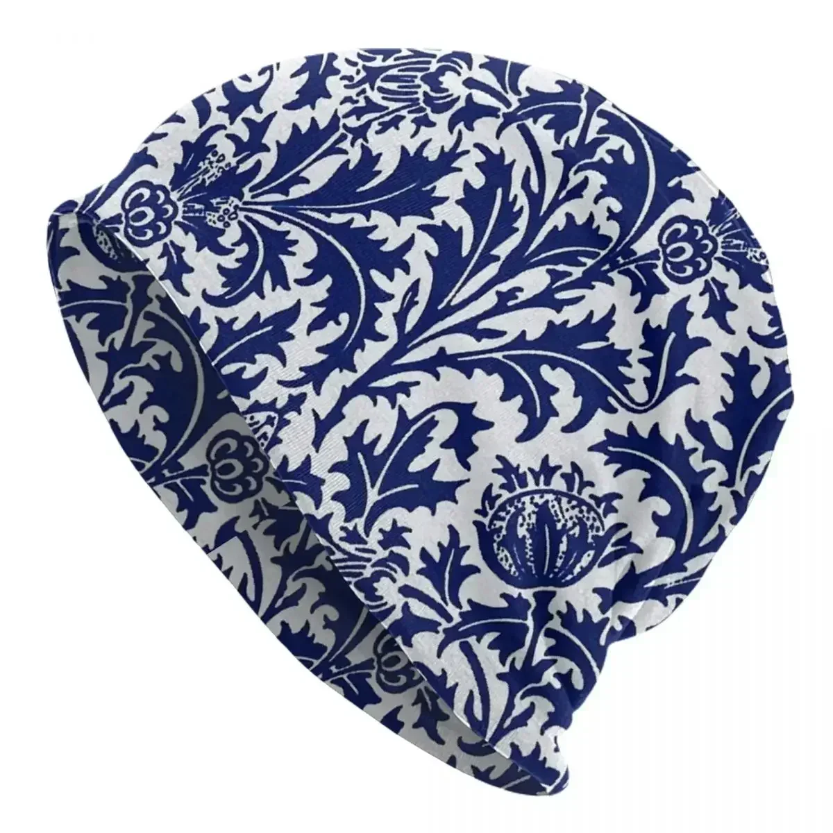 

William Morris Thistle Damask Skullies Beanies Hats Warm Autumn Winter Outdoor Cap Knitted Bonnet Caps for Men Women Adult