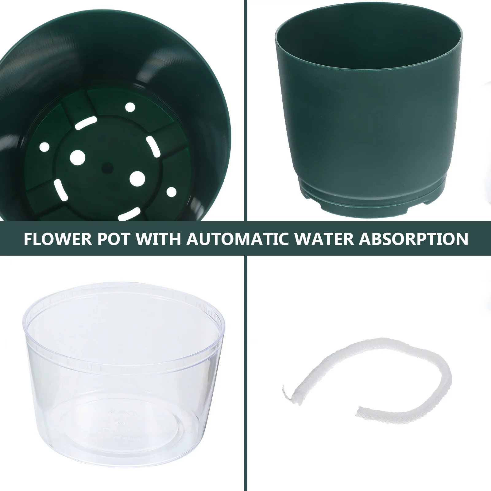 

Self Watering Planter Automatic Plastic Flower Pot For Indoor Outdoor Plants Garden Decor Balcony Desk Succulent Container