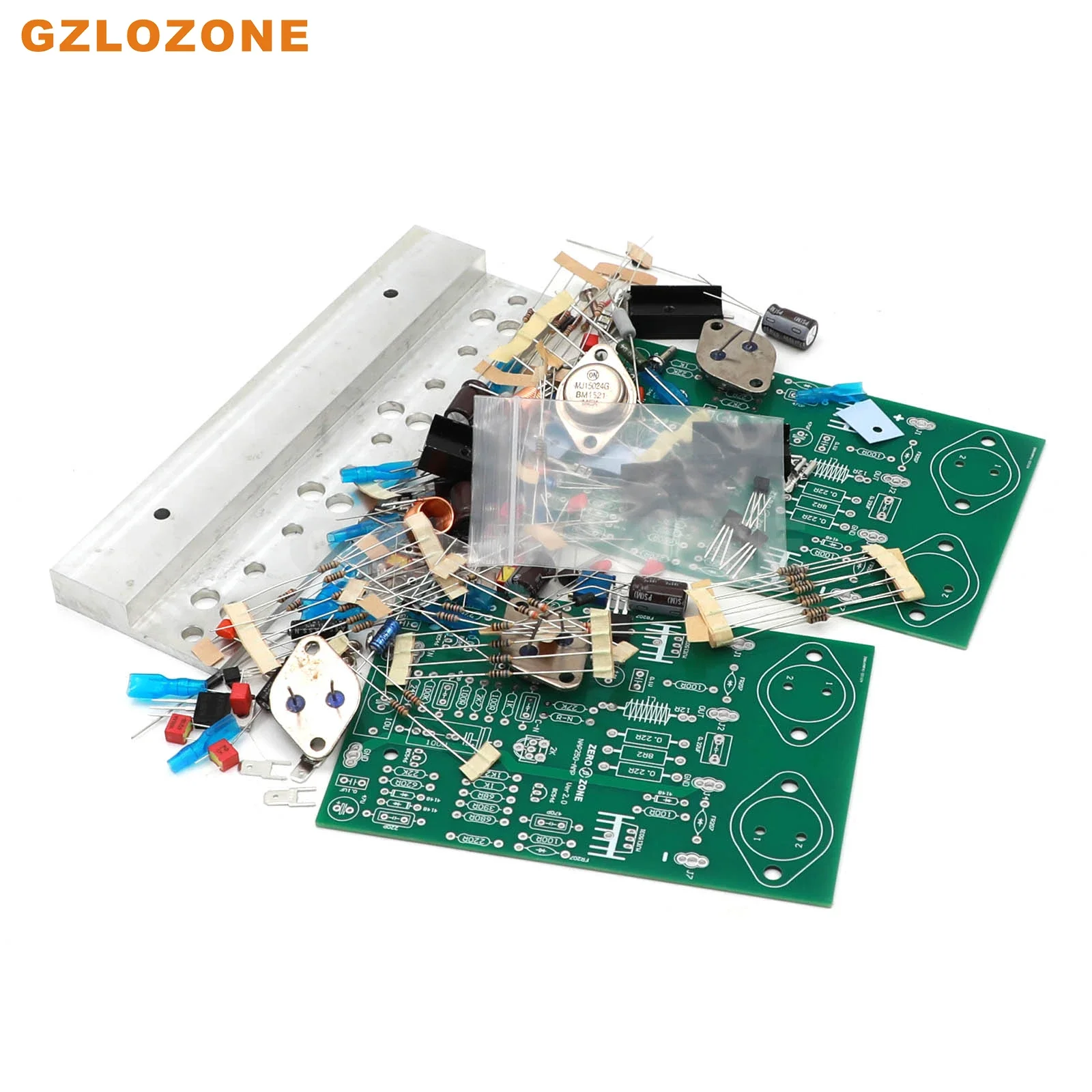 GZLOZONE زوج واحد NCC200 قاعدة مكبر كهربائي على المملكة المتحدة NAIM NAP250 80 واط + 80 واط لتقوم بها بنفسك عدة/اللوحة النهائية مع المشتت الحراري من الألومنيوم Type-F