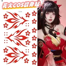 Honkai:Star Rail Sparkle Acheron Aventurine Cosplay Back Tattoo Sticker Temporary Tattoo Sticker Girl Boy Waterproof Fake Tatto