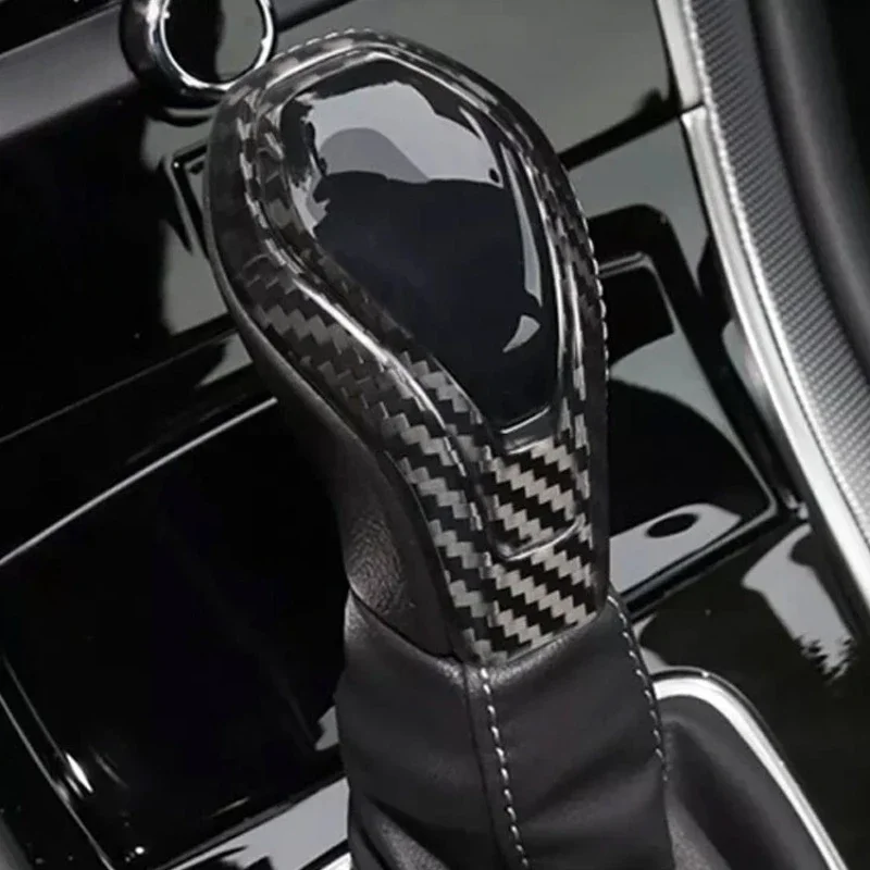 

For Infiniti QX80 Real Dry Carbon Fiber 2017-2025 Interior Central Control Gear Head Cover Decoration Modification Accessories