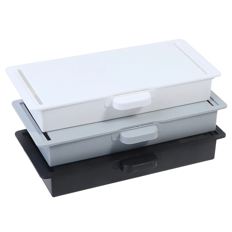 Under Desk Storage Box Invisible Drawer Desk Bottom Paste Type Finishing Box