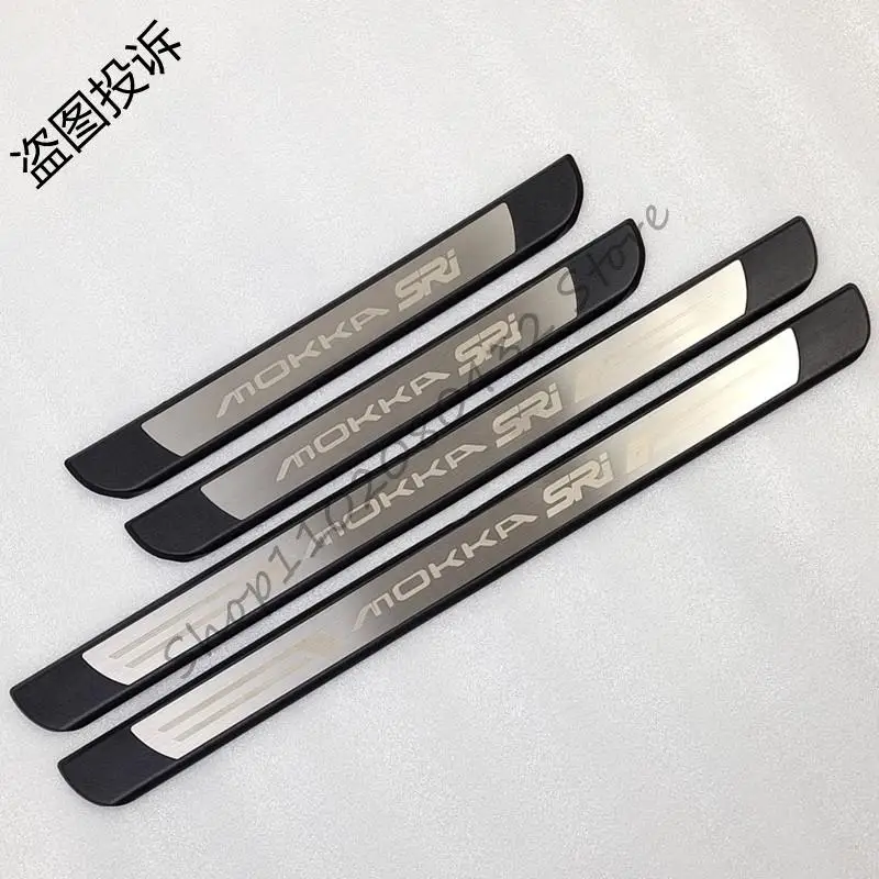 

For Vauxhall Opel Mokka X 2014-2020 2021 2022 Accessory Stainless Car Door Sill Kick Scuff Plate Guard Pedal Trim Cover Styling