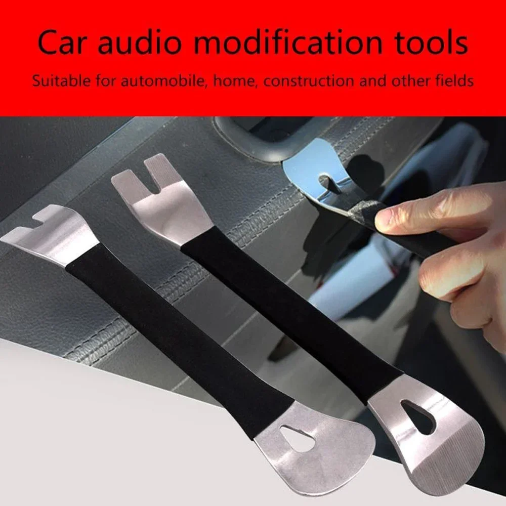 1/6Pcs Portable Auto Door Clip Trim Removal Tools Kits Car Dashboard Audio Radio Panel Repair Metal Removal Pry Disassembly Tool