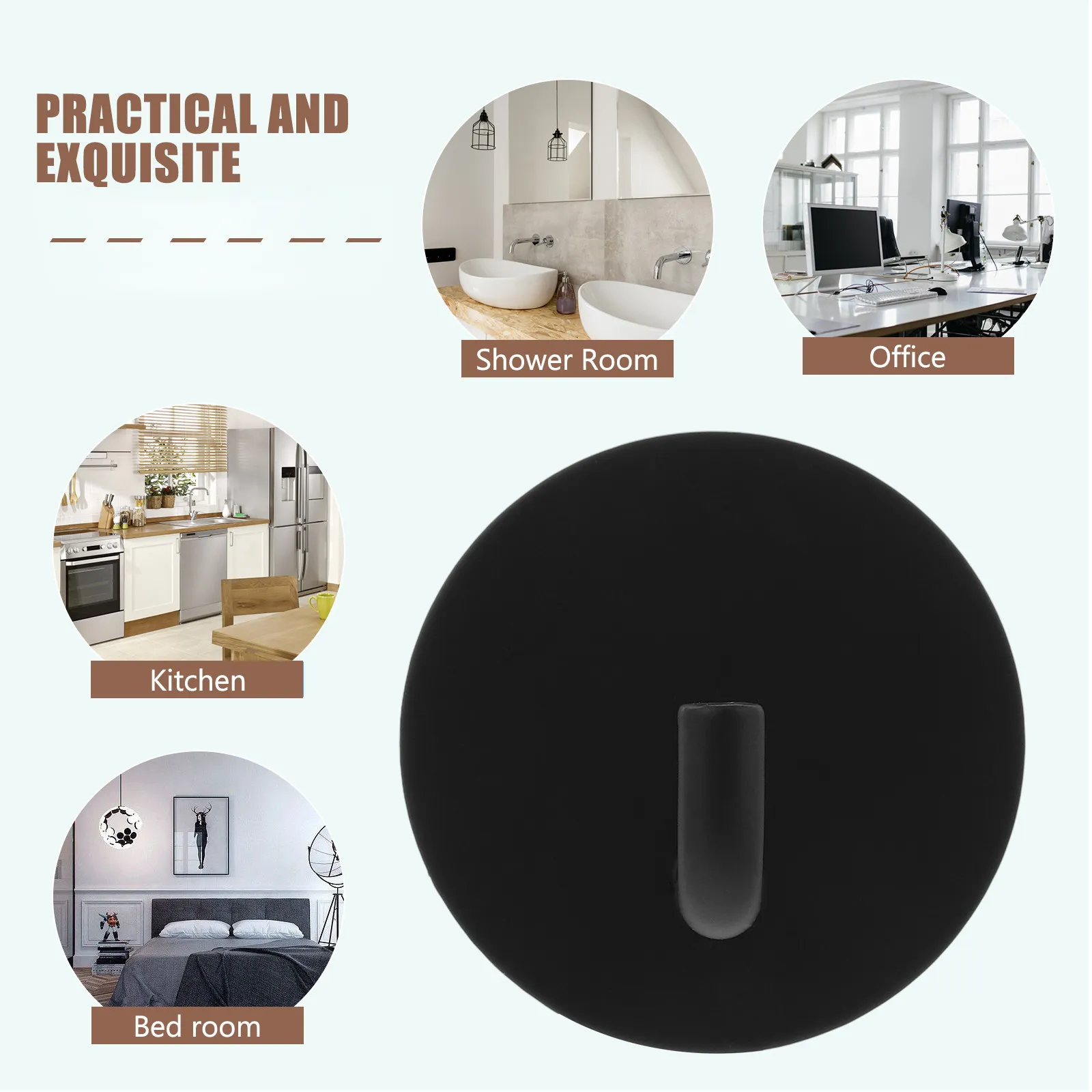 

4Pcs Stainless Steel Heavy Duty Hooks Strong Adhesive Stick on Wall Hooks for Bathroom Kitchen Towels Robes Shower Hanging