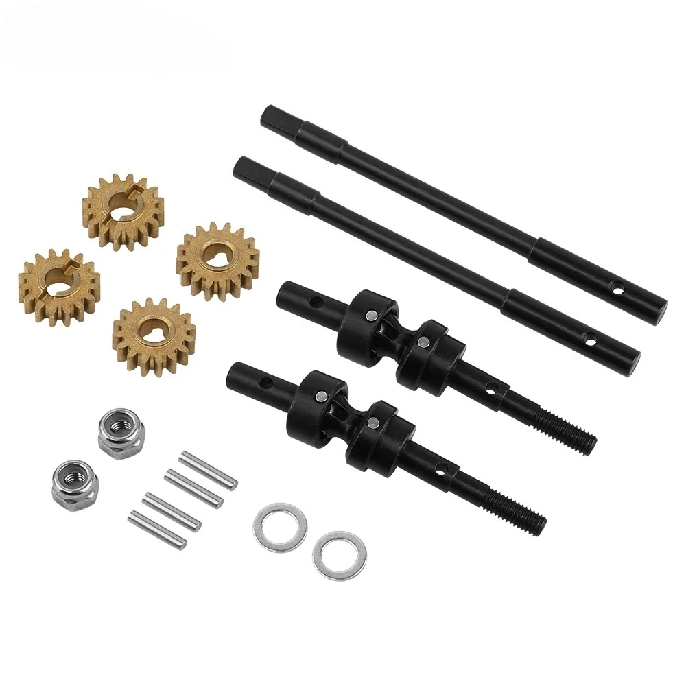 New Machined Metal Front CVD Drive Shaft Kit for 1/10 RC Crawler Axial SCX10 I II Portal Axle Upgrade Accessories