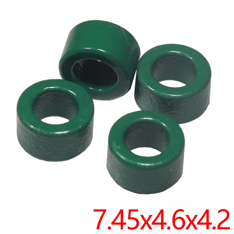 【50-10PCS】7.45x4.6x4.2mm anti-interference Mn-Zn High Conductivity Green Ferrite Core Ring