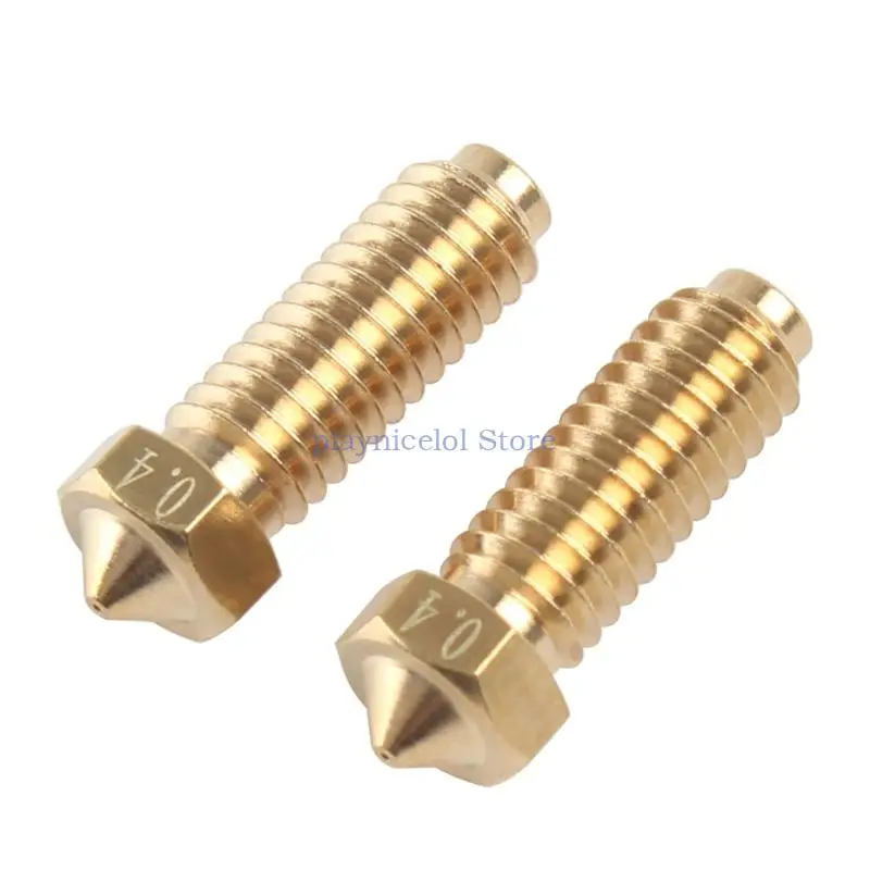 2Pcs Volcano Nozzle 0.4mm Brass Volcano Nozzle 0.4mm High Flow Print Head Nozzle for 1.75mm Filament 3D Printer Extruder E8BA