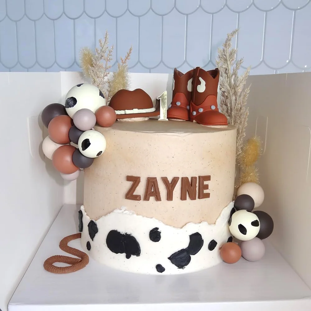 17-teiliges Cowboy-Kuchenaufsatz-Set mit Hut, Stiefelkugeln für westliches Thema, Geburtstag, Babyparty, Party-Dekoration, Zubehör im Cowboy-Stil – Detail 3