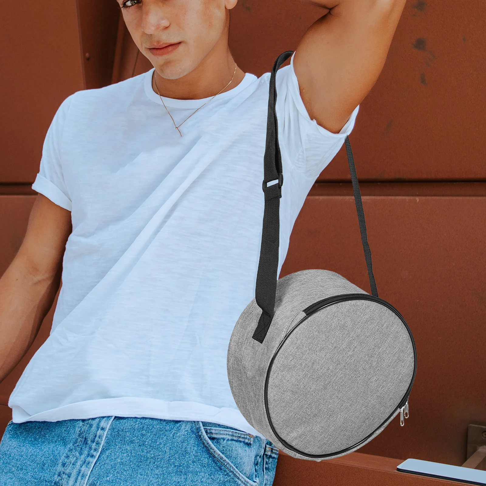 

Golf Bag Waterproof Lightweight Portable Sports Bag For Outdoor Beginners Grey Color Large Capacity Discs Holder Shoulder Design