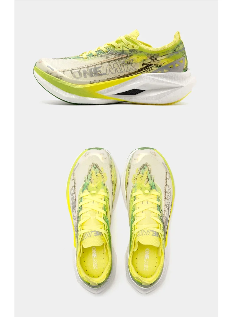 ONEMIX Professional Marathon Racing Running Training Shoes Men Full-length Shock Absorption Sports