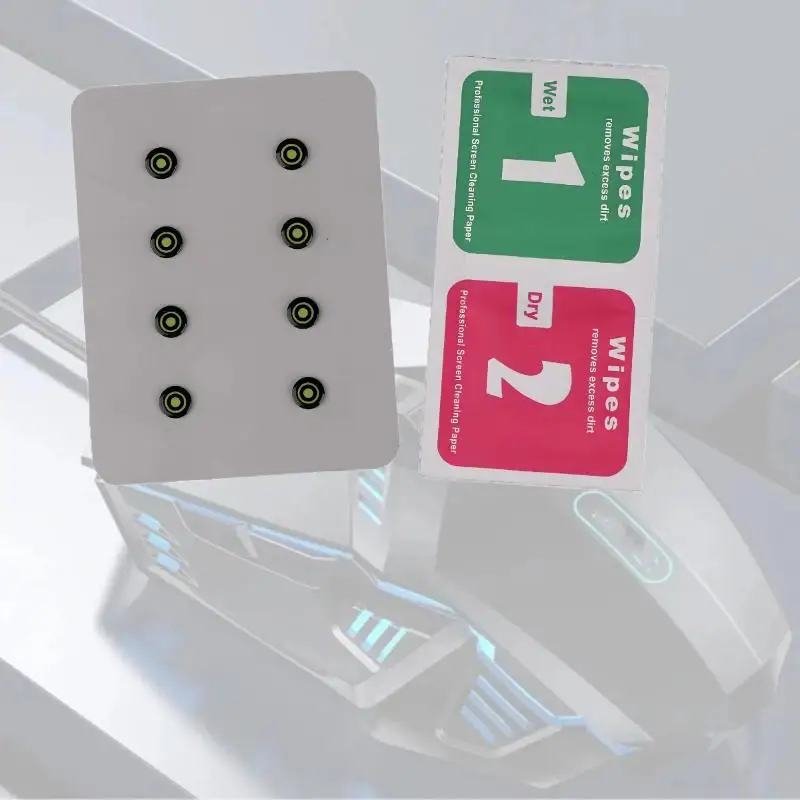 8Pcs/Pack DIY Universal Mouse Glass Feet Pads Sticker For Gaming Mouse Anti-Slip Pad Accessories